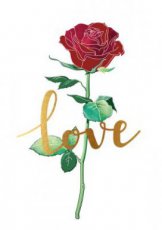 Postkaart Love Rose