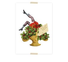 Lylies Postcard Christmas beentjes in Kerstmand