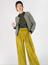 Mademoiselle Yeye Wide-leg Velvet Pants