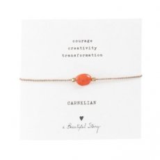 BSABCRNL Gemstone bracelet Carnelian.